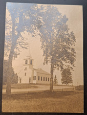 RPPC Limerick Maine Church Photo Postcard Circa 1910 picture