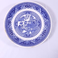 Royal China Willow Ware Blue Print J54 Vintage Plate Decor READ picture