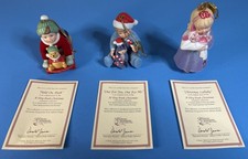 Ashton Drake A Very Pooh Christmas Ceramic Ornaments Set Of 3 picture