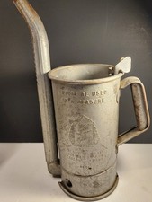 VTG Huffman Metal Oil Measure Can Dispenser Swing Spout Gas & Oil Advertising picture