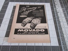 1951 Movado Watch Print Ad, Self-winding '331' picture