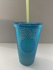 Starbucks 2023 Glacier Blue Ombre Gradient Studded Tumbler Grande 16oz NEW picture