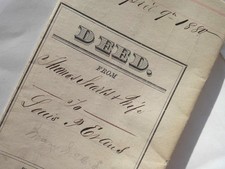 1880 antique DEED pottsgrove montgomery Thos SEARLES to L ESAUS indenture land picture