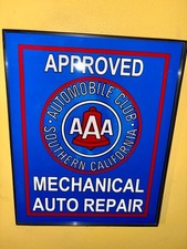 AAA South California Club Auto Insurance Garage Mechanic Advertising Sign picture