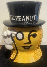 1990s Vintage Nabisco Classics Mr Peanut Ceramic Cookie Jar Planters Advertising picture