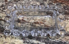 Unique Imperial Glass CandleWick TRINKET TRAY/SOAP DISH LOOKS UNUSED 4 1/2”L picture