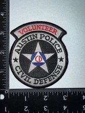 Vintage Austin Texas Police Civil Defense Shoulder Patch Obsolete Embroidered picture