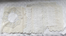 LOT 13 Vintage  Linens Table Runners Doilies Scallop Lace Crochet picture