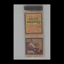 1930s Matchbook Cover Diamond Quality Fred Amend Co Chuckles Good Candy Chicago picture