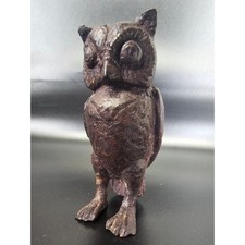 Antique Vienna Bronze Cold Painted Miniature Austria Owl Figurine 3