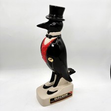 Vintage 70s Old Crow Kentucky Straight Bourbon Porcelain Crow Decanter USA Empty picture
