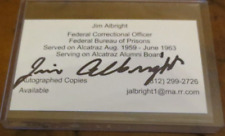 Jim Albright dec signed autographed business card Last  Prison Guard Alcatraz picture