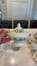 Vintage Floral Porcelain Sugar Bowl with Lid picture