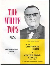 WHITE TOPS K E Wurl Clyde Bros Circus Shriners 9-10 1960 picture