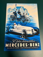 Mercedes Benz 50 Years Anniversary Classic German Racing Car  Repro Poster 13x19 picture