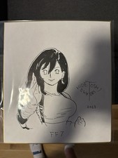 Tifa Lockhart Final Fantasy 7 Shikishi Board Primal Art Sketch Hidetoshi Ohmori picture