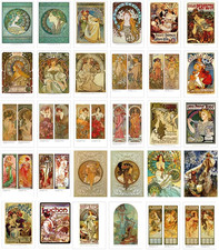 Beautiful Art Postcards Set of 30 Post Card of Alphonse Mucha Variety Pack picture