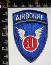 WWII US Army 11th Airborne Division With Integral Arc Patch picture