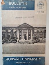 Super Rare Vintage howard university school of religion bulletin 1961 - 1962 picture