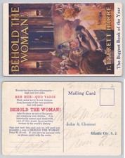 BEHOLD THE WOMAN T. Everett Harré Book Advertising Postcard Atlantic City NJ picture