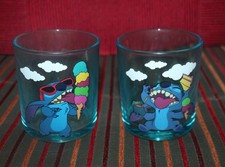 Set of 2 Disney Stitch Drinking 3 inch Glasses - Stitch with Ice Cream - New picture