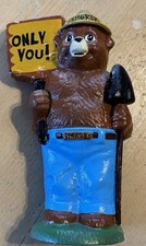 SMOKEY THE BEAR ~ Prevent Forest Fires 8” Tall Cast Iron Coin Bank ONLY YOU picture