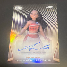 Topps 2025 Disney Chrome Moana AA-AC Auli'i Cravalho Blk Sapphire Auto 02/10 picture