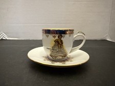 Vintage Bruxelles Belgium Souvenir Cup & Saucer Boy Peeing picture