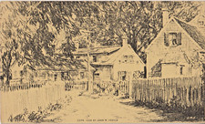 PROVINCETOWN, MA QUAINT LANE with  HOMES,  CAPE COD MA  Sketch picture