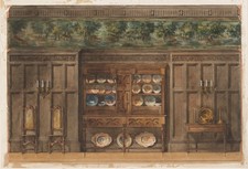Izabel M. Coles Vintage 1910s Dining Room Elevation Wall Art Reprint picture