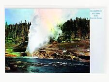 Riverside Geyser, Yellowstone Natl. Park Unique Holographic Silver Postcard picture