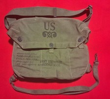 Original Late WW2 KW Lightweight Gas Mask Bag NOS Clean Nice WWII  picture