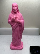 Rare Vintage Bright Pink Answer Me Jesus Magic 8 Ball Figurine 11