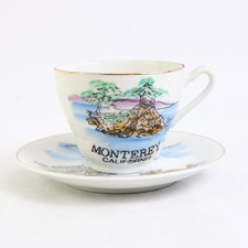 2 PC Set Monterey California Souvenir Teacup and Saucer picture