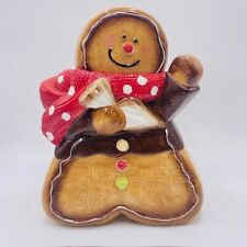 Cracker Barrel Ceramic Gingerbread Man Christmas Cookie Jar picture