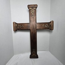 Large Embellished Wooden Wall Cross 28