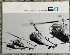 Vintage 1960s Hiller Aircraft E4 Business Helicopter Sales Brochure Palo Alto CA picture