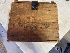 Vintage Jack Daniels No.7 Whiskey Wood Crate Box Metal Hinge Rope Handles picture