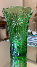 Anchor Hocking EAPC Early American PRESCUT Green Glass Star of David 8.5