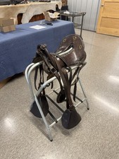 Original US Military McClellan Calvary Saddle 11” seat US Hooded Stirrups picture