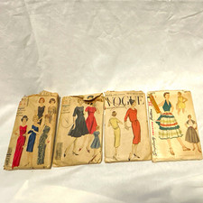 Vintage Sewing Pattern Lot, As Is, Old, Fragile, 2 And 3 Front Torn. picture