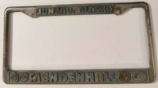 Mendenall Subaru Dodge Dealership Booster License Plate Frame Juneau Alaska picture