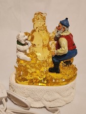 FIGI Graphics Santa's Reflection 1996 Lighted Santa's Crystal Valley Christmas picture
