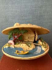 Vintage 1940s Japan celluloid clam dragon miniature diorama picture