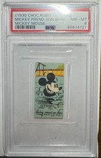 1930s Mickey Mouse Chocolaterie Rubis Verviers Mickey PREND SON PSA 8 NM-MT picture