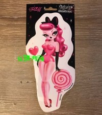 SUGAR DOLL SEXY GIRL DECAL STICKER BY FLUFF vintage 1950s mid century art deco  picture