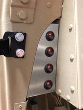 4-GANG Toggle SWITCH PANEL Only NO SWITCHES HMMWV M998 Hummer M1123 Stainless picture