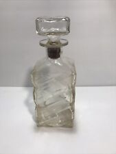 Vintage I.W. Harper Glass Decanter/Liquor Bottle With Glass Cork Stopper 9.75” picture