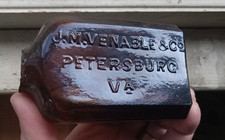 1860 RARE J.M.VENABBE & CO PETERSBURG,VA CIVIL WAR ERA HINGE MOLD SNUFF BOTTLE picture