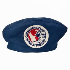 Vintage Wally Byam Caravanners Beret 60s Blue WBCCI Airstream Owners Hat - Small picture